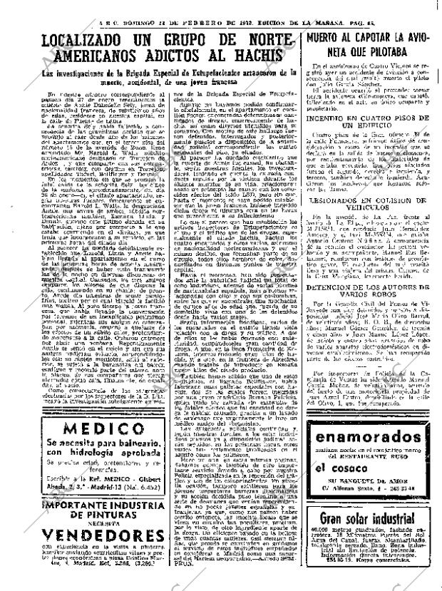 ABC MADRID 13-02-1972 página 45
