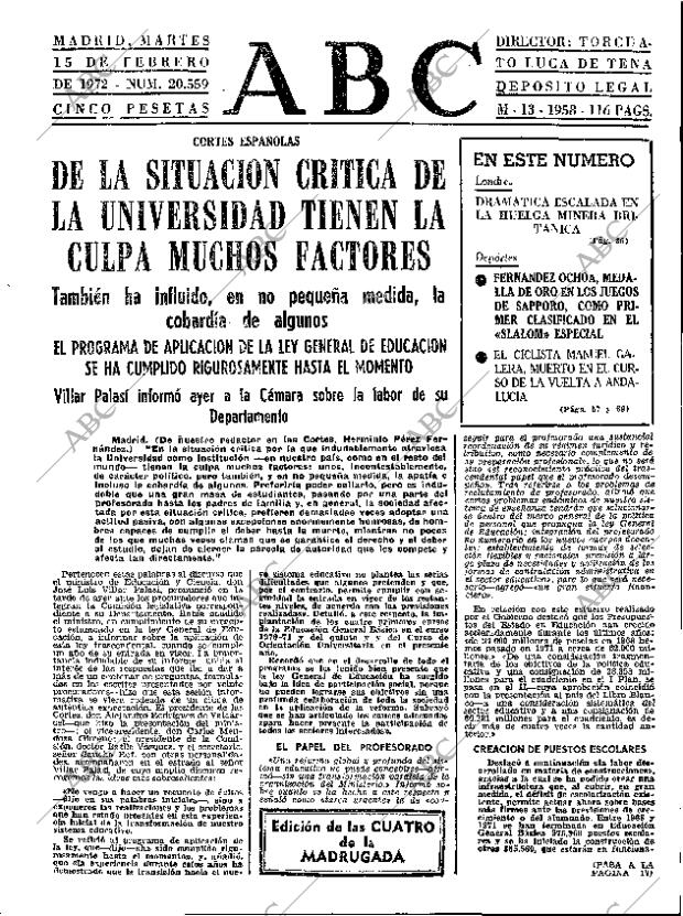 ABC MADRID 15-02-1972 página 15