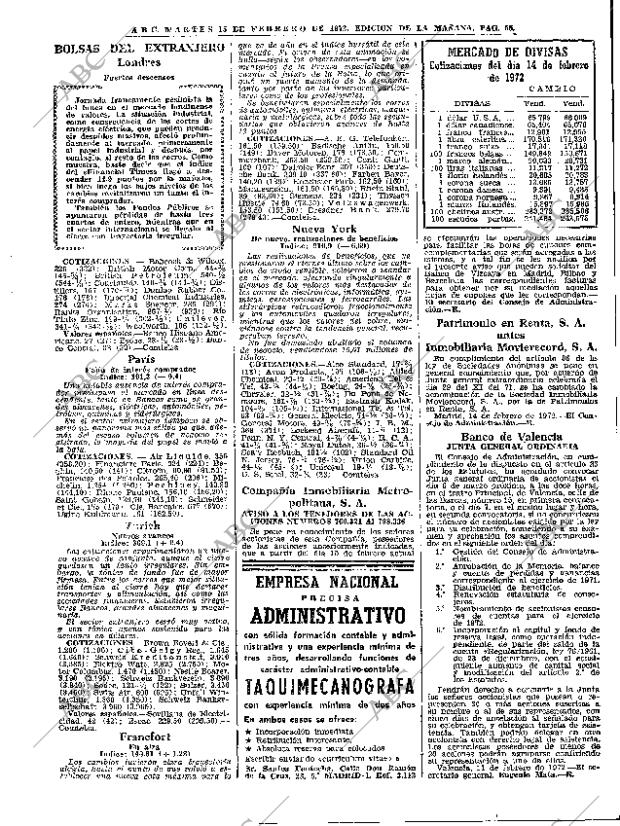 ABC MADRID 15-02-1972 página 57