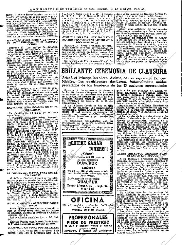 ABC MADRID 15-02-1972 página 62