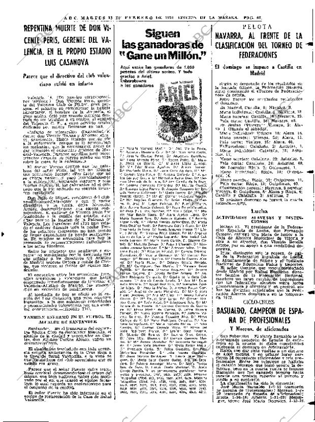 ABC MADRID 15-02-1972 página 67