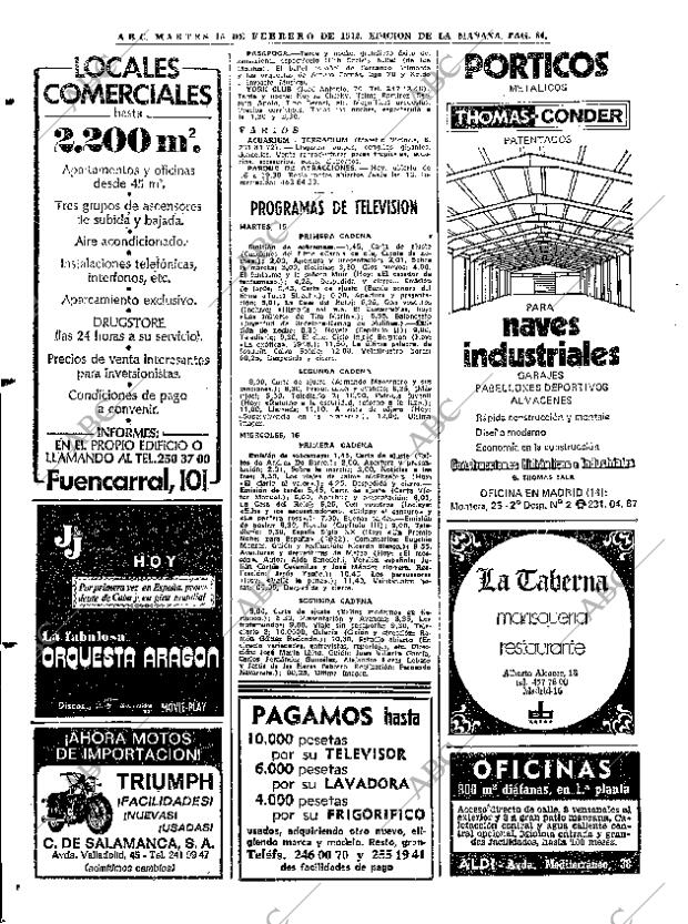 ABC MADRID 15-02-1972 página 84