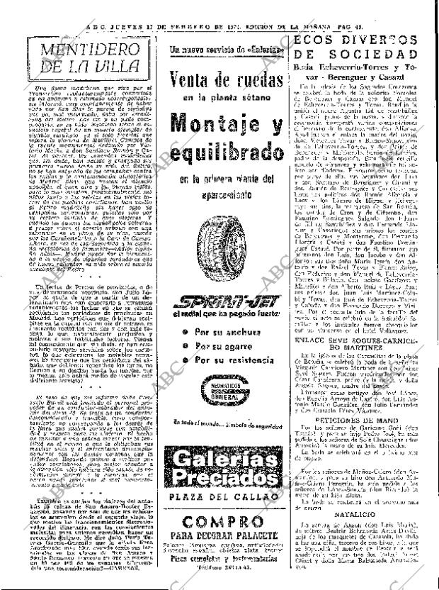 ABC MADRID 17-02-1972 página 45