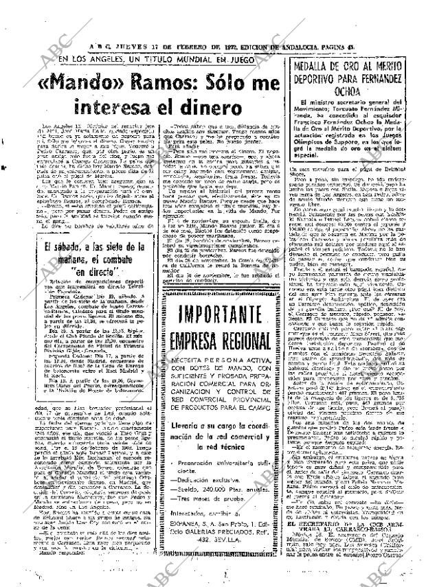 ABC SEVILLA 17-02-1972 página 45