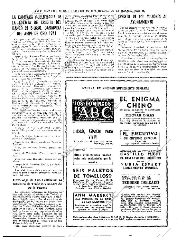 ABC MADRID 19-02-1972 página 45