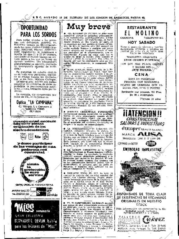 ABC SEVILLA 19-02-1972 página 42
