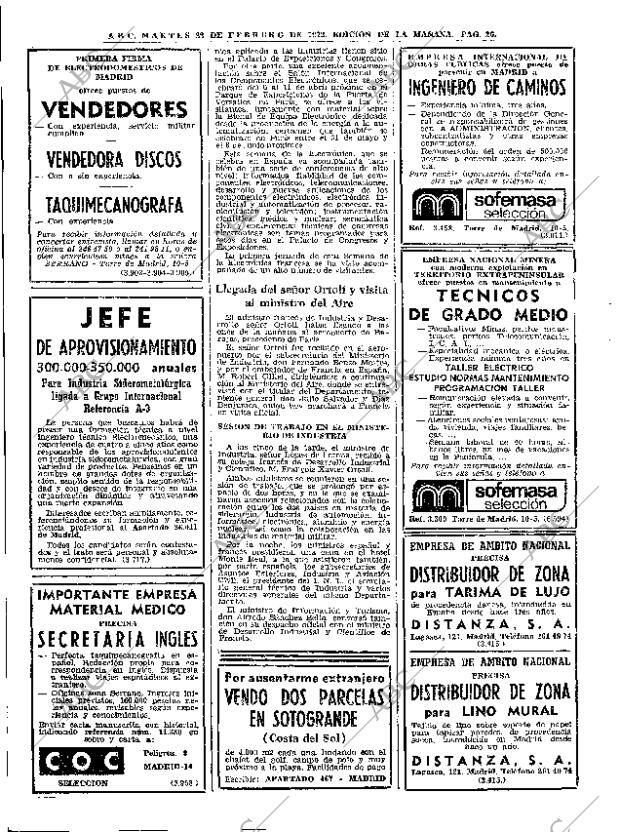 ABC MADRID 22-02-1972 página 26