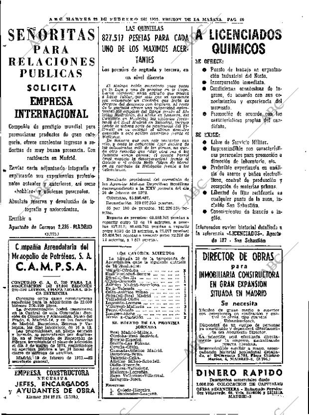 ABC MADRID 22-02-1972 página 60