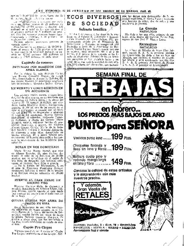 ABC MADRID 23-02-1972 página 43