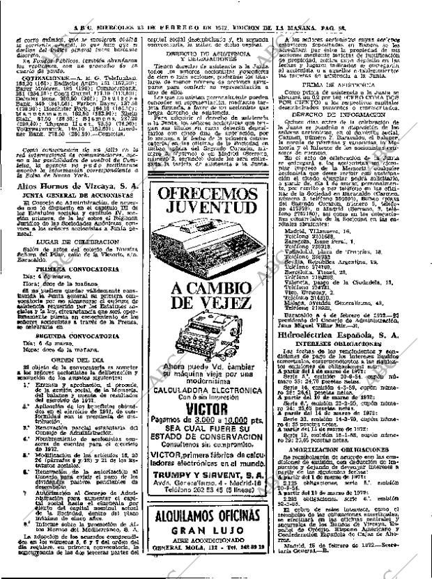 ABC MADRID 23-02-1972 página 58