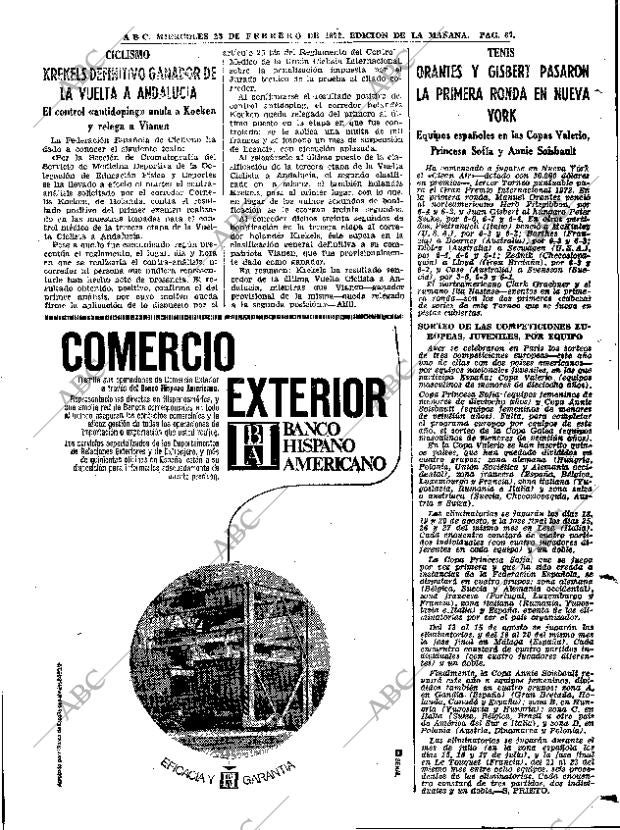 ABC MADRID 23-02-1972 página 67