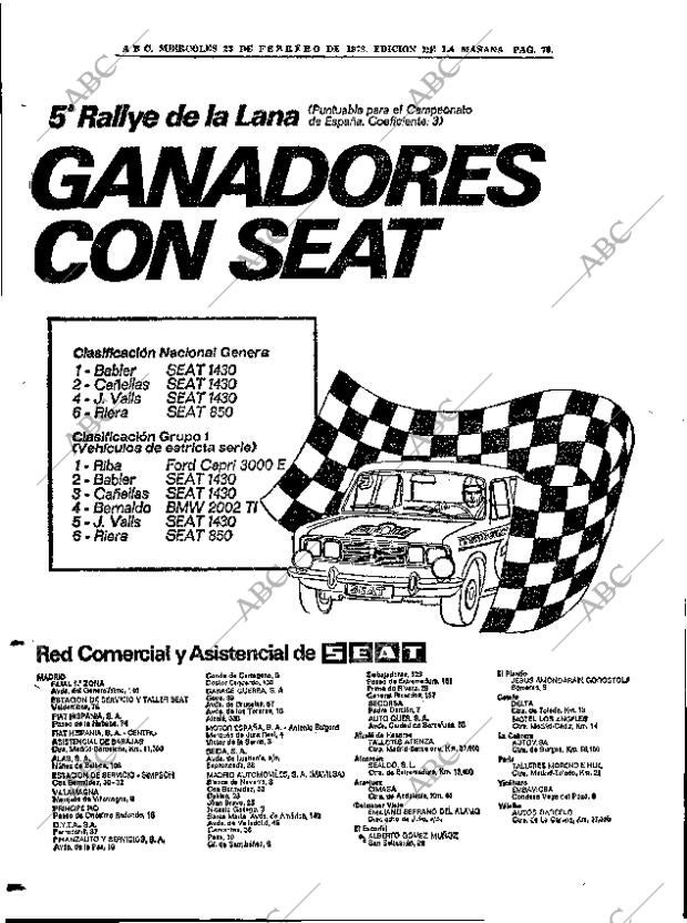 ABC MADRID 23-02-1972 página 70