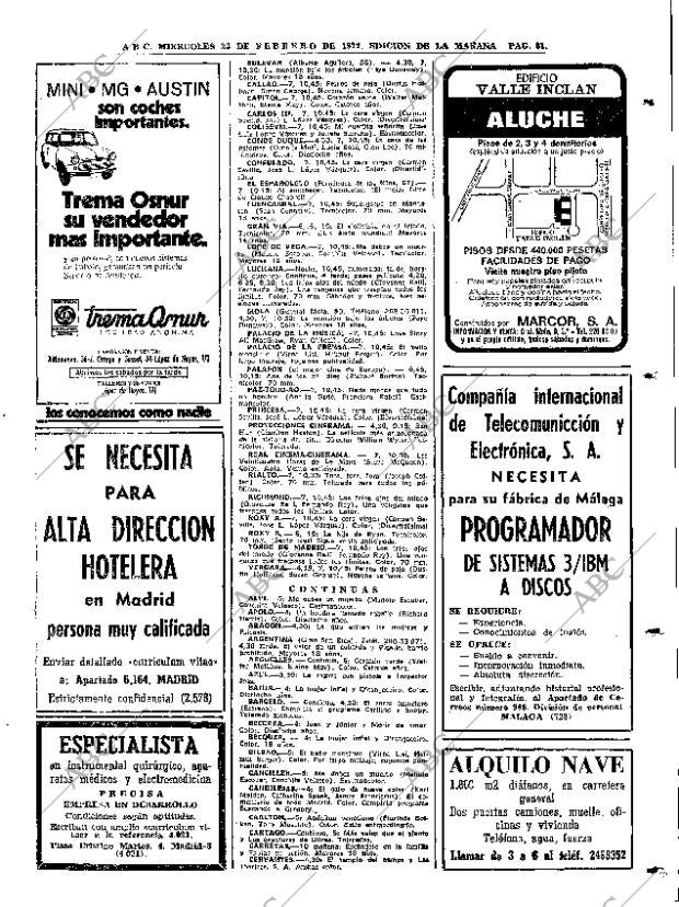 ABC MADRID 23-02-1972 página 81