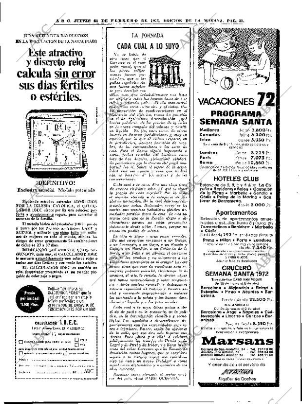 ABC MADRID 24-02-1972 página 30