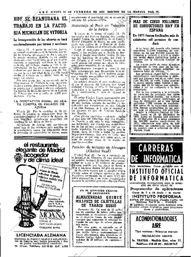 ABC MADRID 24-02-1972 página 37