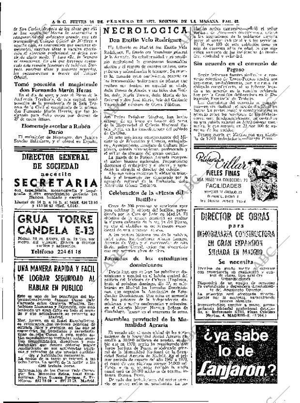 ABC MADRID 24-02-1972 página 42