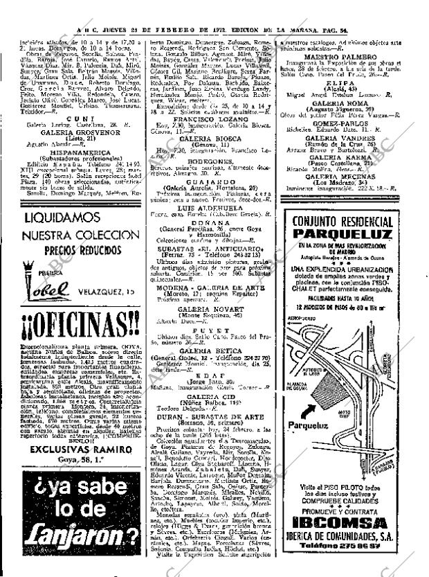 ABC MADRID 24-02-1972 página 54