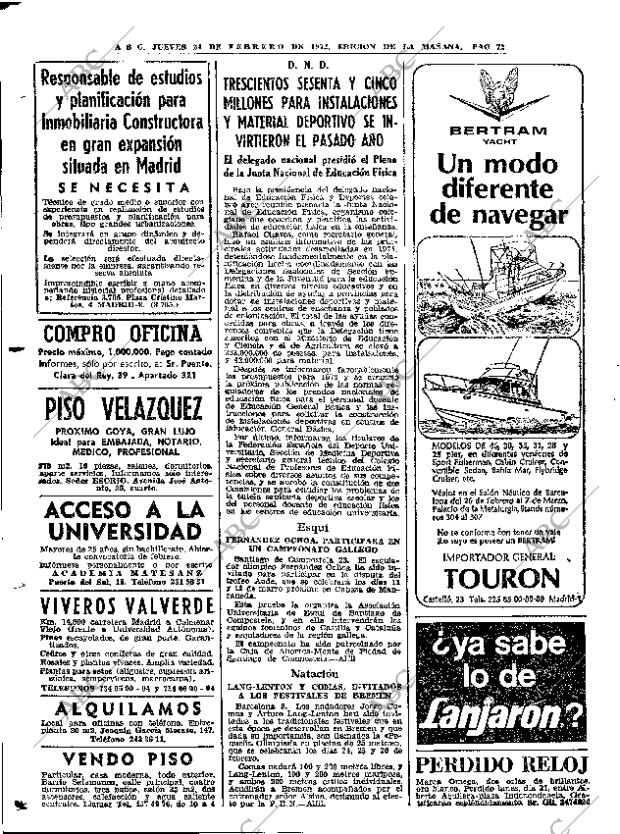 ABC MADRID 24-02-1972 página 72