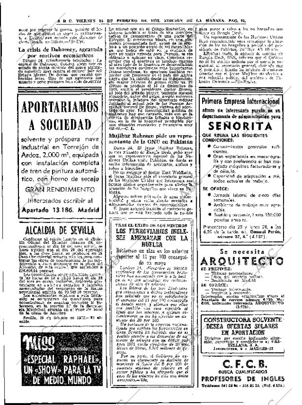 ABC MADRID 25-02-1972 página 22