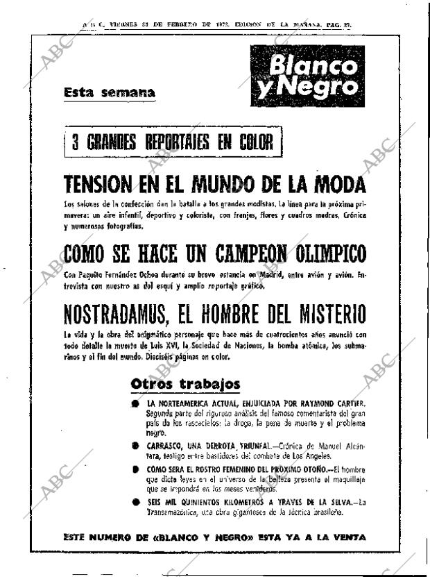 ABC MADRID 25-02-1972 página 27