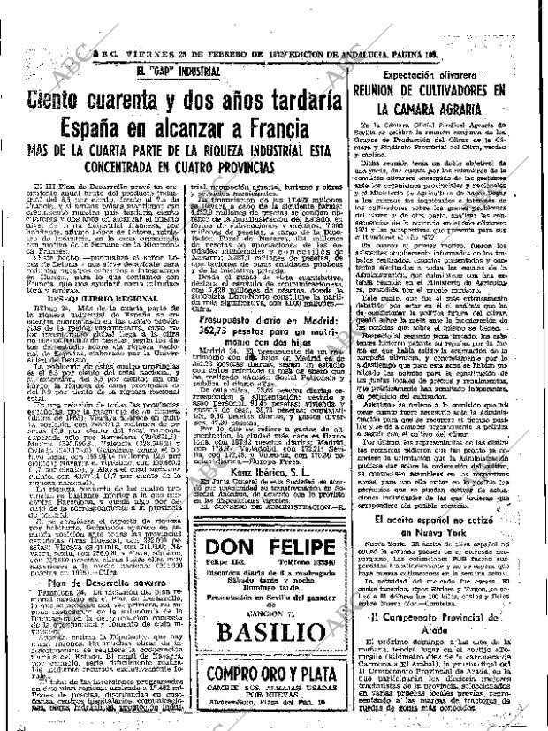 ABC SEVILLA 25-02-1972 página 109