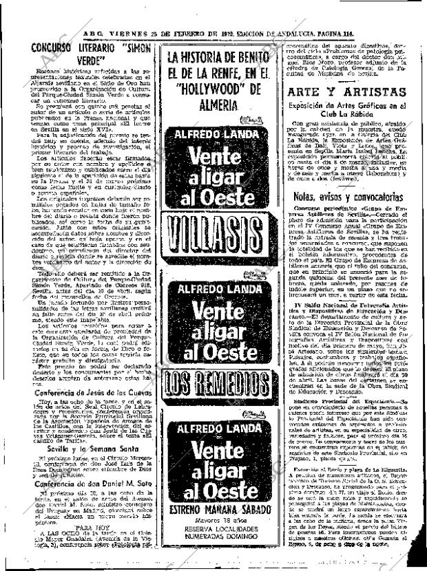 ABC SEVILLA 25-02-1972 página 114