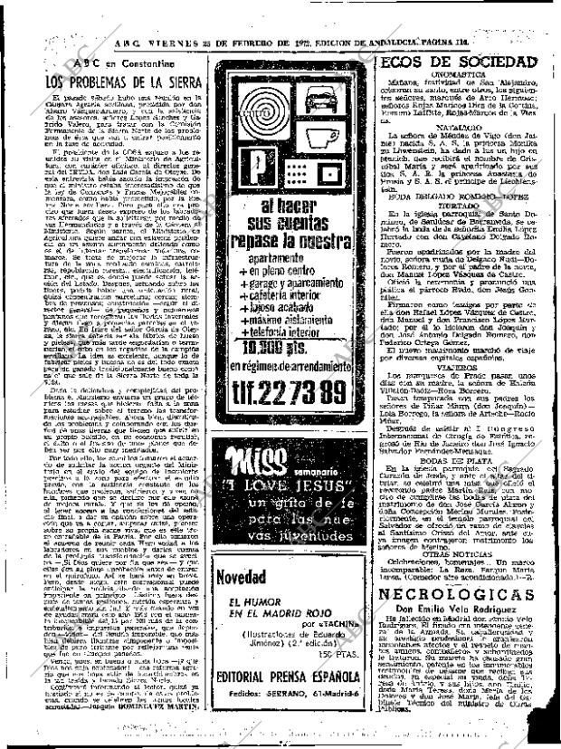 ABC SEVILLA 25-02-1972 página 116