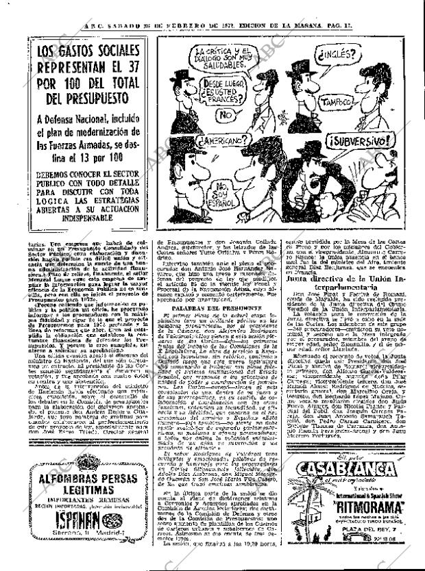 ABC MADRID 26-02-1972 página 17