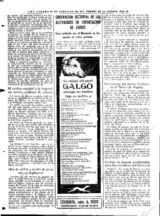 ABC MADRID 26-02-1972 página 62