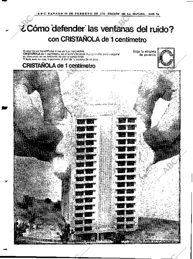 ABC MADRID 26-02-1972 página 74