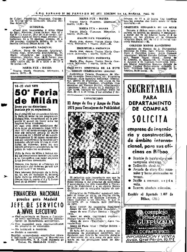 ABC MADRID 26-02-1972 página 76
