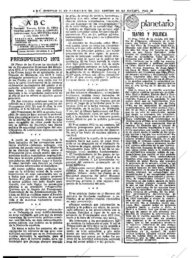ABC MADRID 27-02-1972 página 18