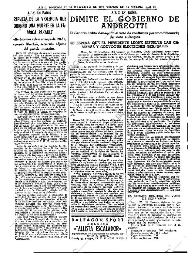ABC MADRID 27-02-1972 página 23