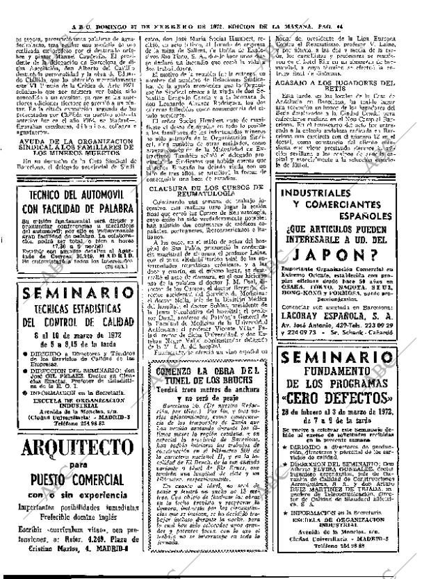 ABC MADRID 27-02-1972 página 44