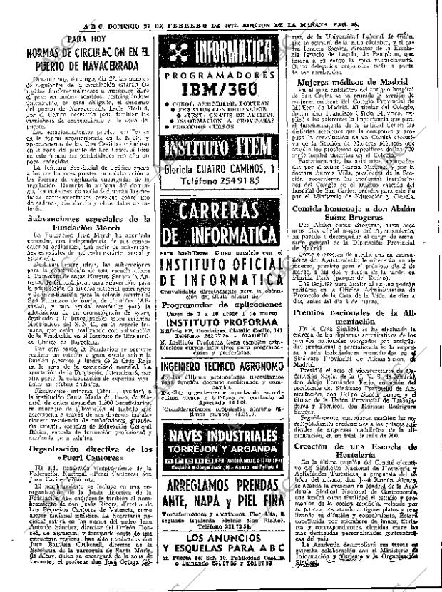 ABC MADRID 27-02-1972 página 49