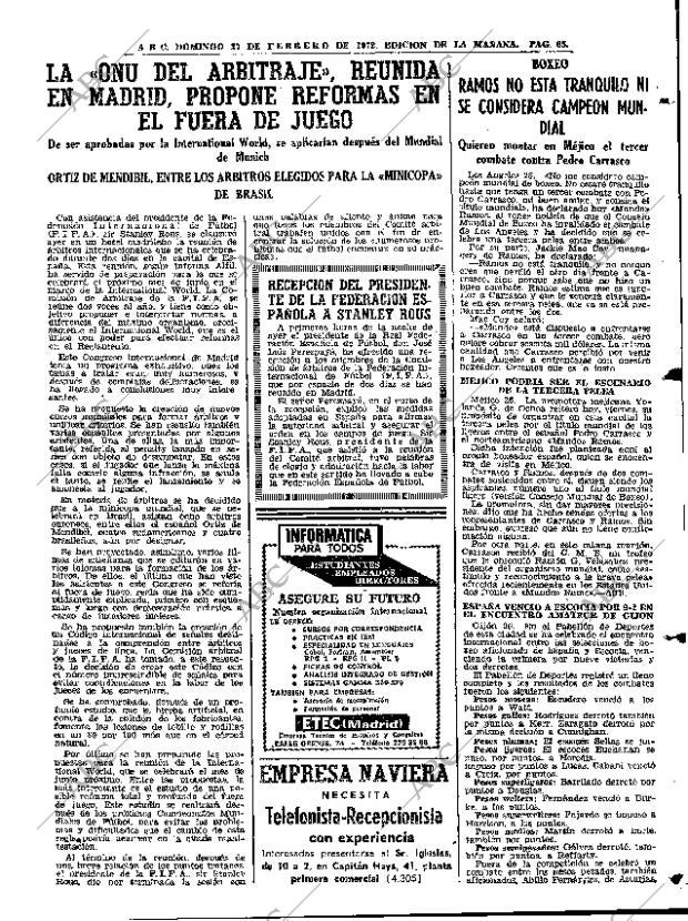 ABC MADRID 27-02-1972 página 65