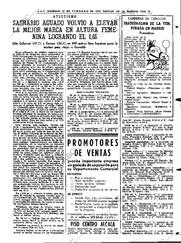 ABC MADRID 27-02-1972 página 67