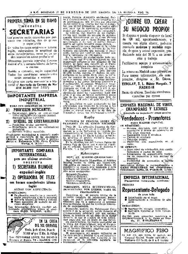 ABC MADRID 27-02-1972 página 70