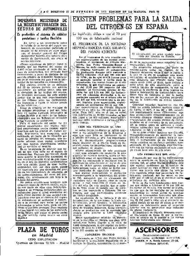 ABC MADRID 27-02-1972 página 73
