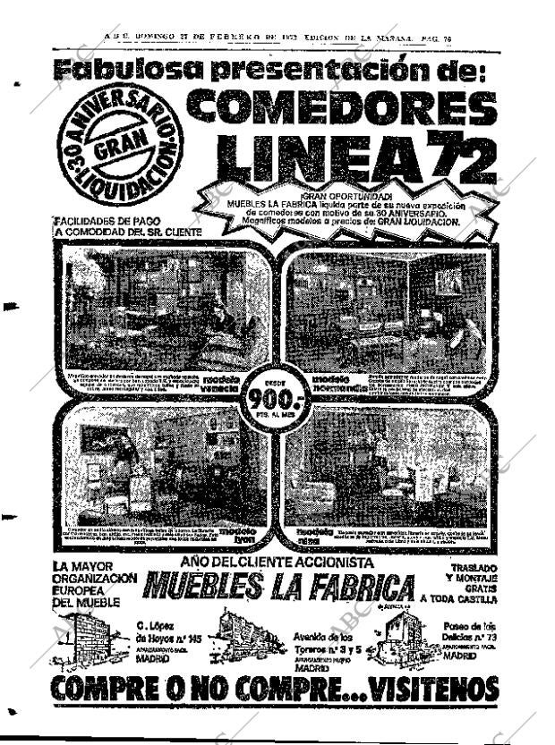 ABC MADRID 27-02-1972 página 76