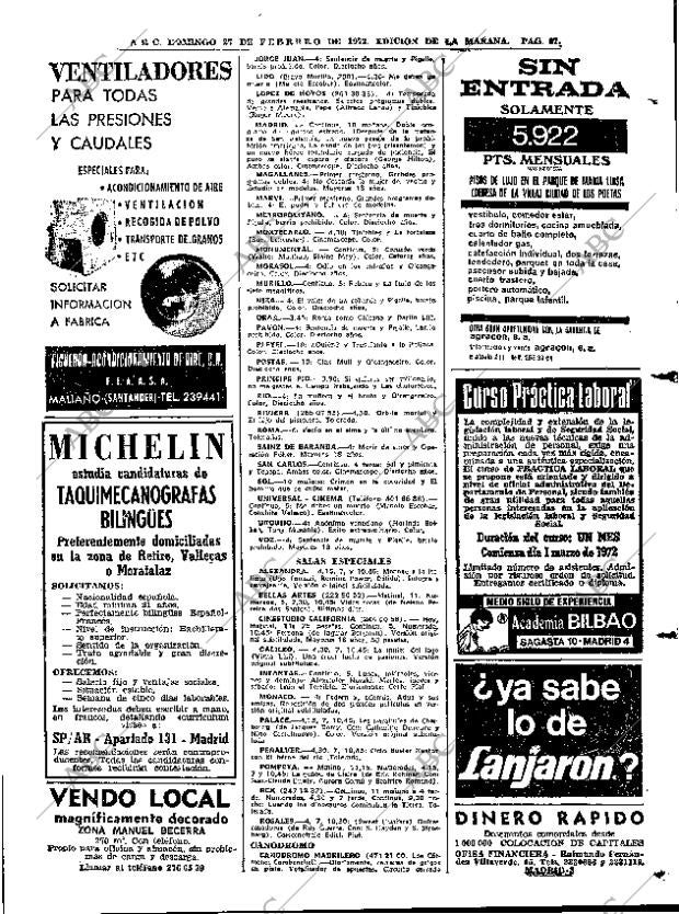 ABC MADRID 27-02-1972 página 87