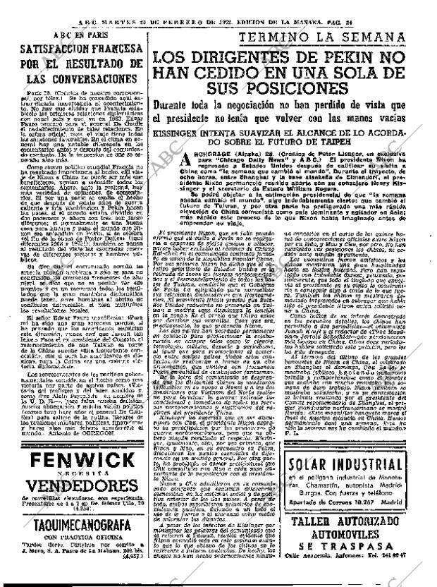 ABC MADRID 29-02-1972 página 24