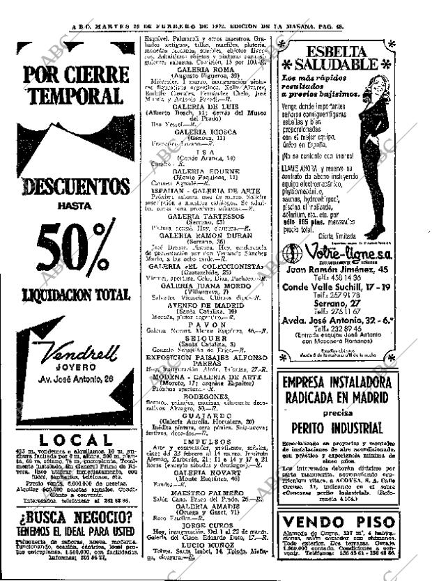 ABC MADRID 29-02-1972 página 48