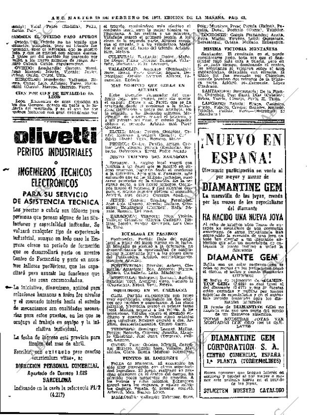 ABC MADRID 29-02-1972 página 62