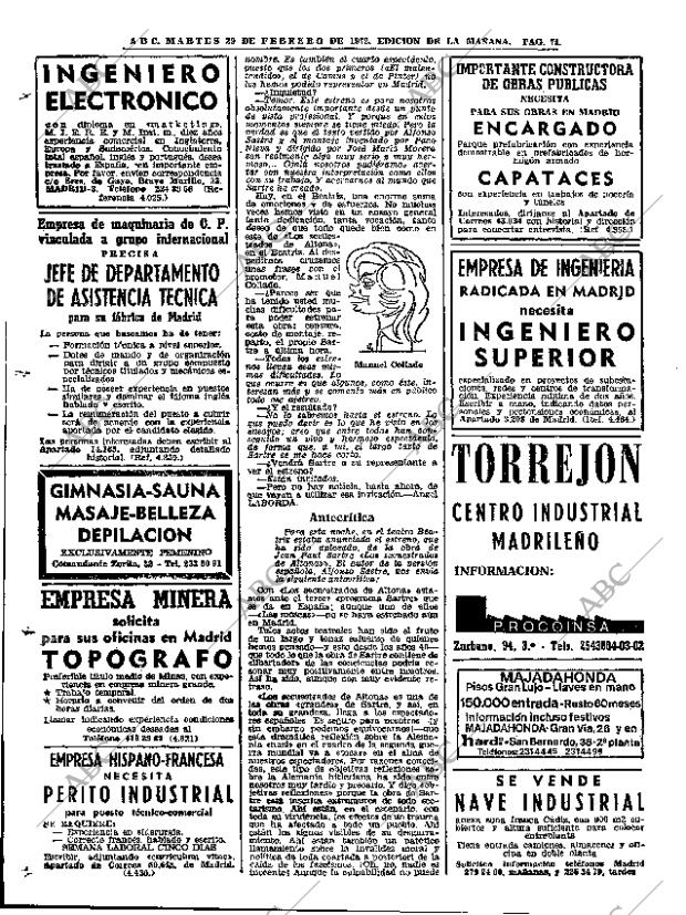 ABC MADRID 29-02-1972 página 74