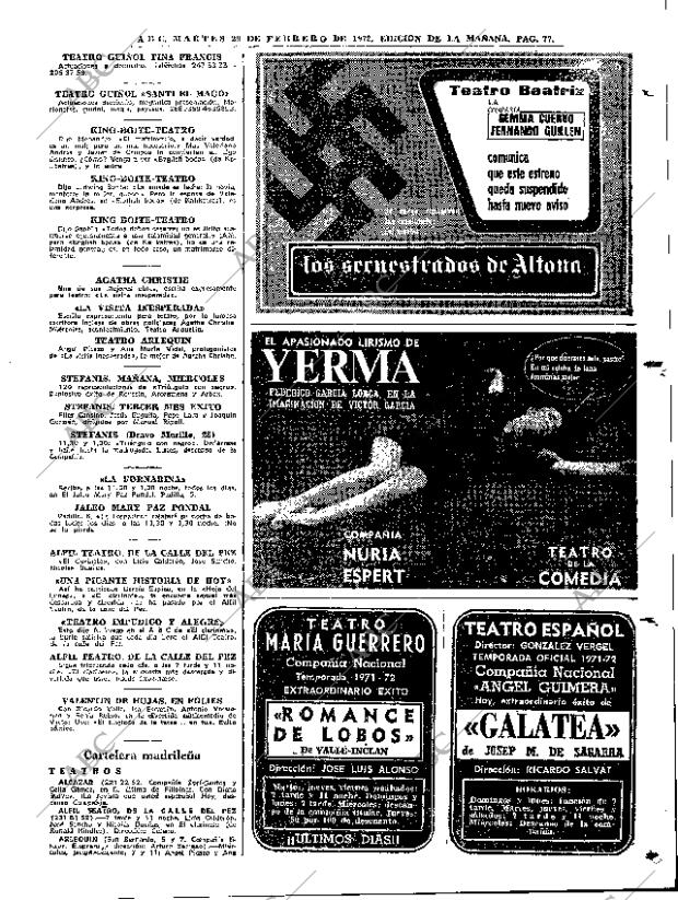 ABC MADRID 29-02-1972 página 77