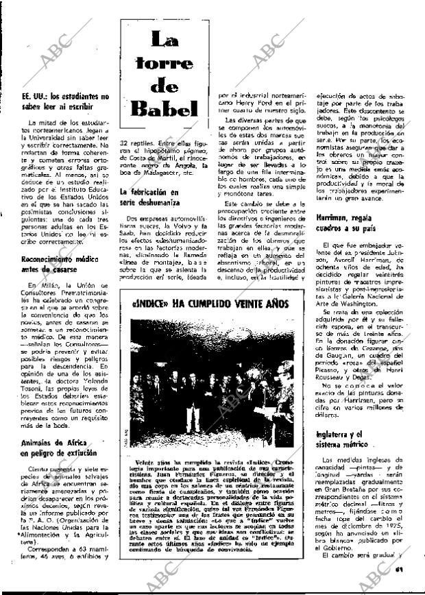 BLANCO Y NEGRO MADRID 04-03-1972 página 61