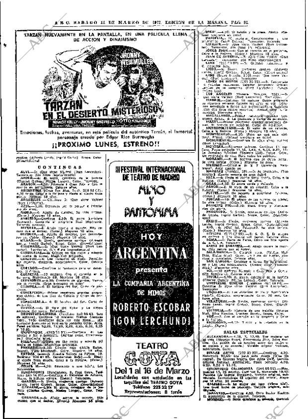 ABC MADRID 11-03-1972 página 92