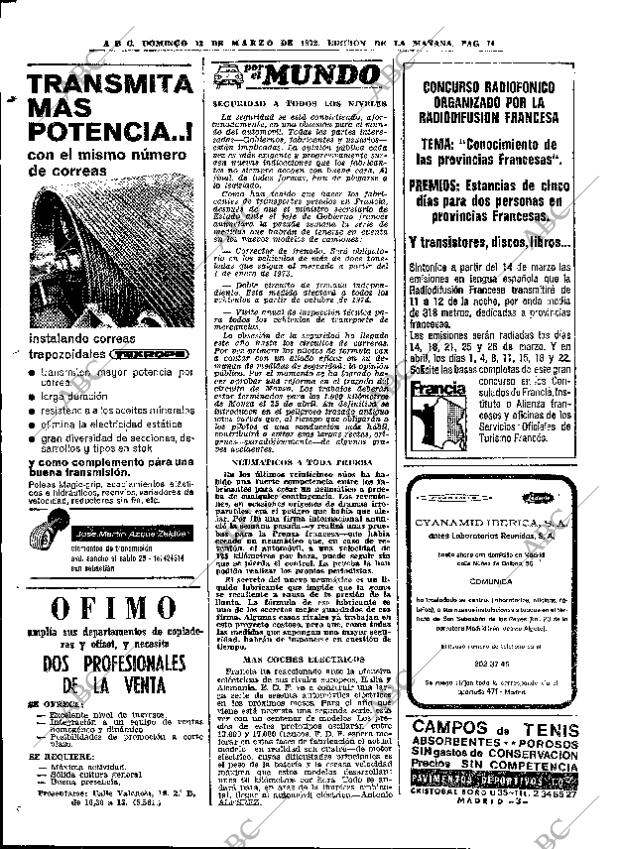 ABC MADRID 12-03-1972 página 74