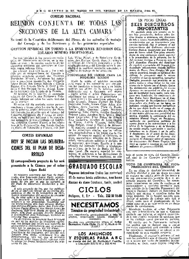 ABC MADRID 14-03-1972 página 27